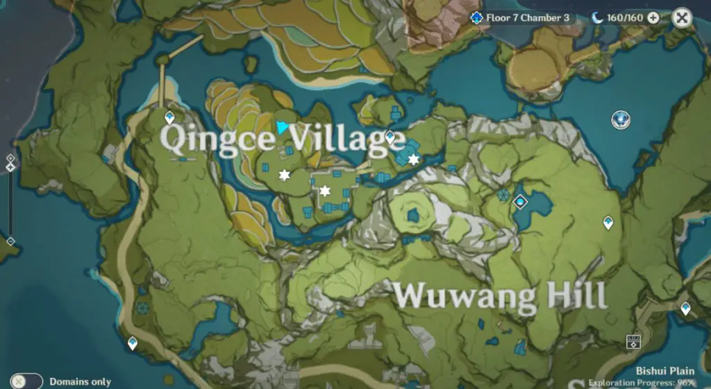 Map #3 of Mt. Aozang in Genshin Impact