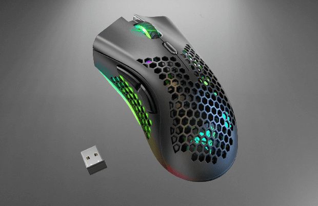 BENGOO KM-1 Wireless Gaming Mouse, Computer Mouse with Honeycomb Shell